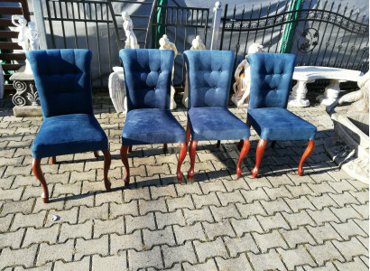 Dining room 4x Chair Set Chairs Suite Upholstery Lehn Living room Wood